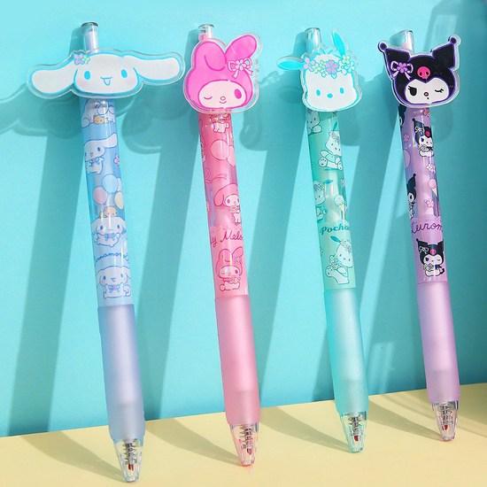 Sanrio Tegelaskuju Cinnamoroll Pochaco pastapliiatsikomplekt, 4 tükki, Koreas populaarne tegelane