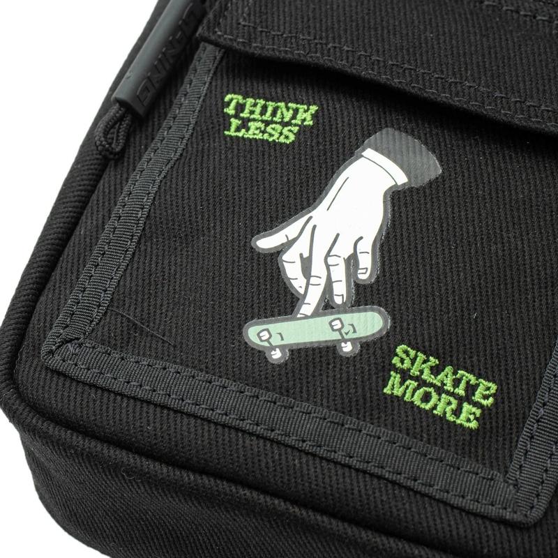 New LiNing Skateboard Cotton Shoulder Bag Crossbody Bag Unisex Black ABDS004-1