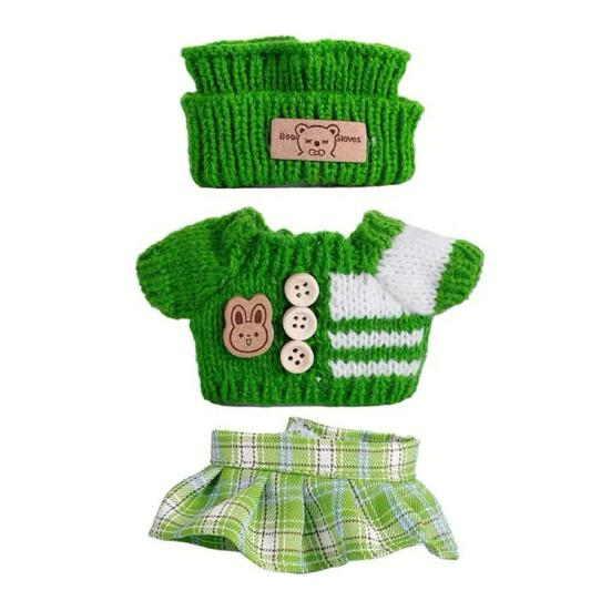 17cm Doll Clothes 3-Piece Hat Sweater Pants Sets Handmade Baby Doll Outfits Stylish Adorable Accessories for Doll Collectors