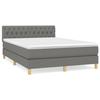 3140858 vidaXL Divan Bed with Mattress Dark Grey 140x200cm Fabric
