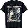 Wenn sie hinter deinem Rücken reden Furz Damen T-Shirt Humor Lustig Versteck deine Frau Der Alpha ist hier Spruch T-Shirt Männer Wolf Grafik Top
