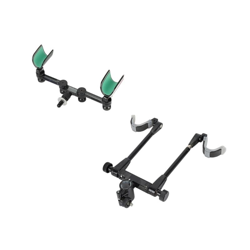 

Portable Rear Bracket Poles Stand Quick Setups Carbon Fishing Rod Holder Outdoor Fishing Accessory Easy to Install чорний