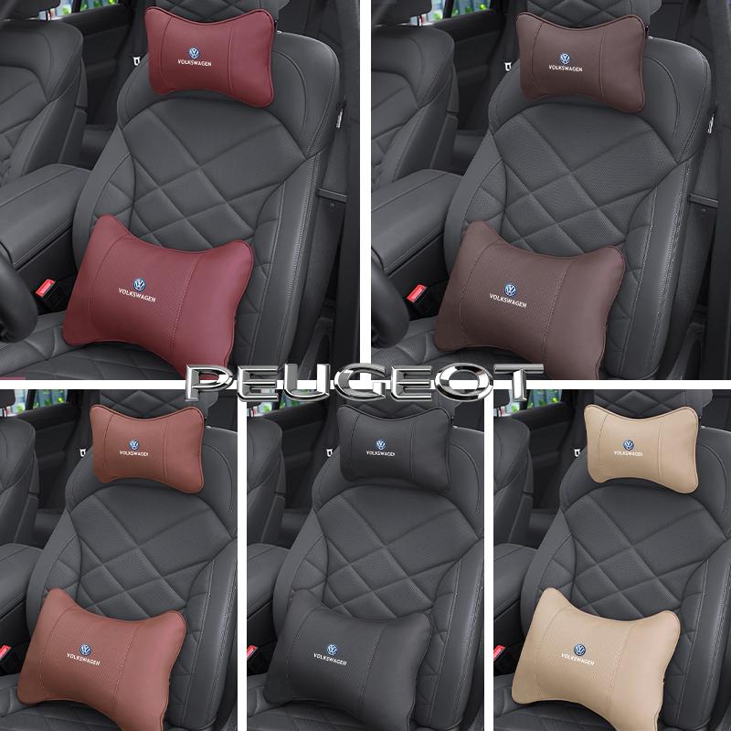 Car Tire Valve/ Car Headrest/Lumbar Support Auto Neck Pillow Waist Cushion For VW GTI Polo Golf MK7 Passat B6 Tiguan Jetta T-ROC