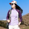Quick-Dry Women's Long Sleeve Outdoor Sport T-Shirt – Sun Protection, Skin-Friendly, Elastic Fit for Running, Hiking, and Fitness.