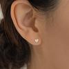 Lunne 14K Flat Heart Piercing Earrings (14K Gold) S16