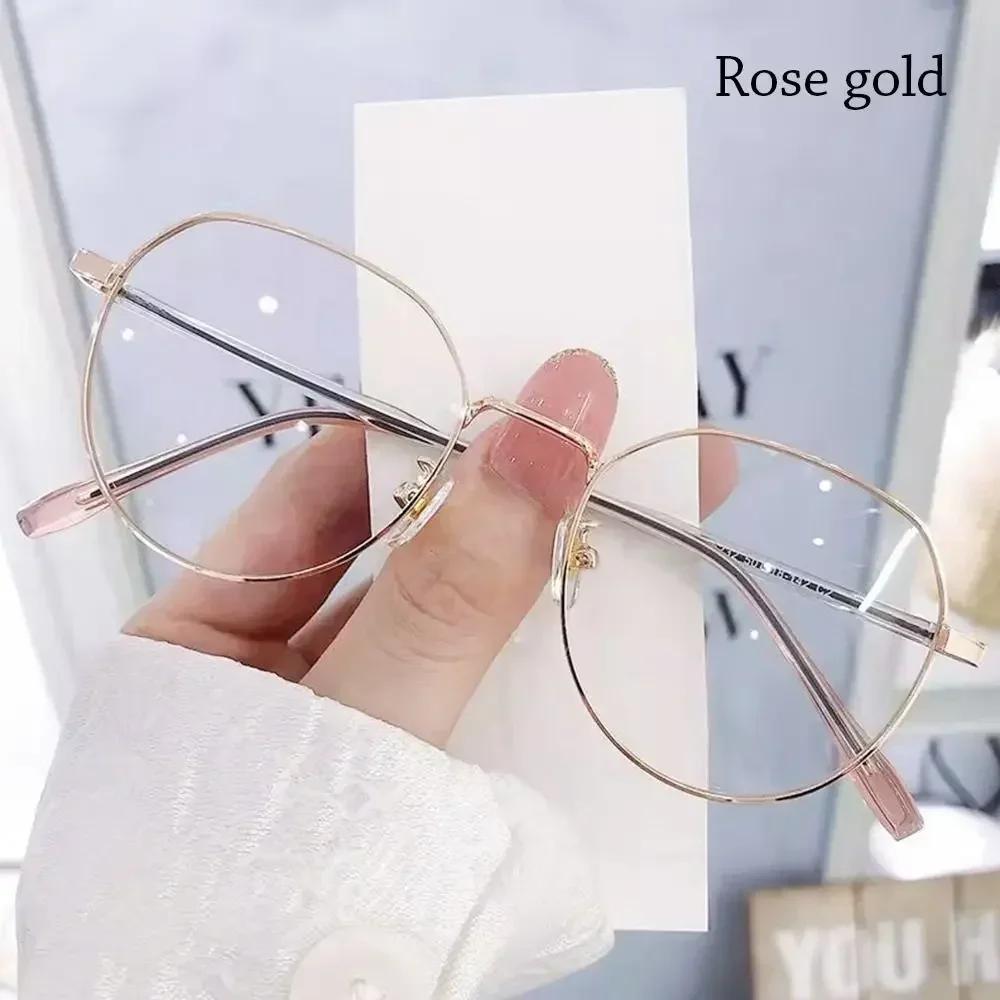 Vintage Classic Anti-Blue Light Glasses Oval Metal Frame Brand Designer Fashion Round Metal Optical Frames Computer Glasses