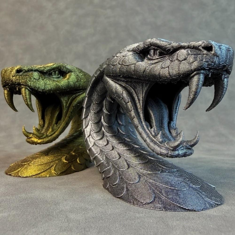 Decorations 3D Printing Ornaments Creative Desktop Accessory Snakehead Ornaments Birthday Gift