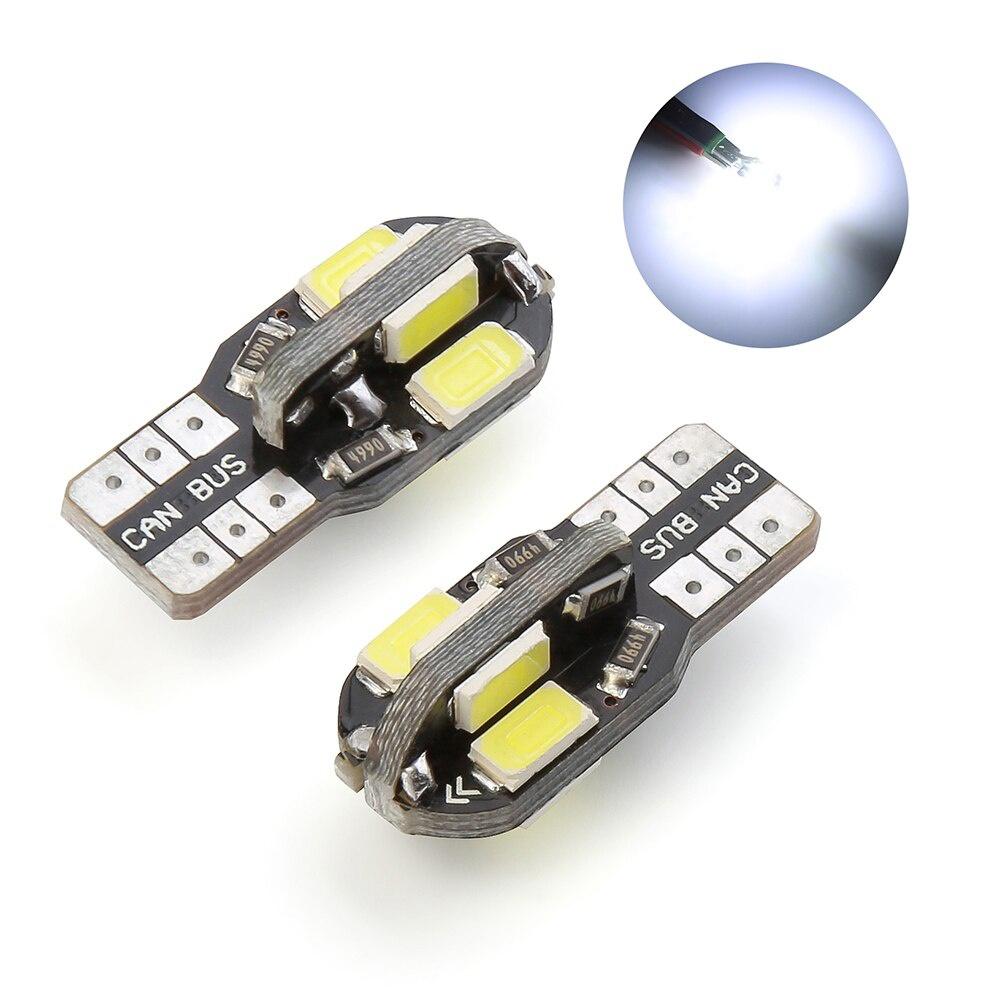 5PCS/Set Led Car Interior Bulb Error Free T10 White 5730 8SMD LED 12V Car Side Wedge Light