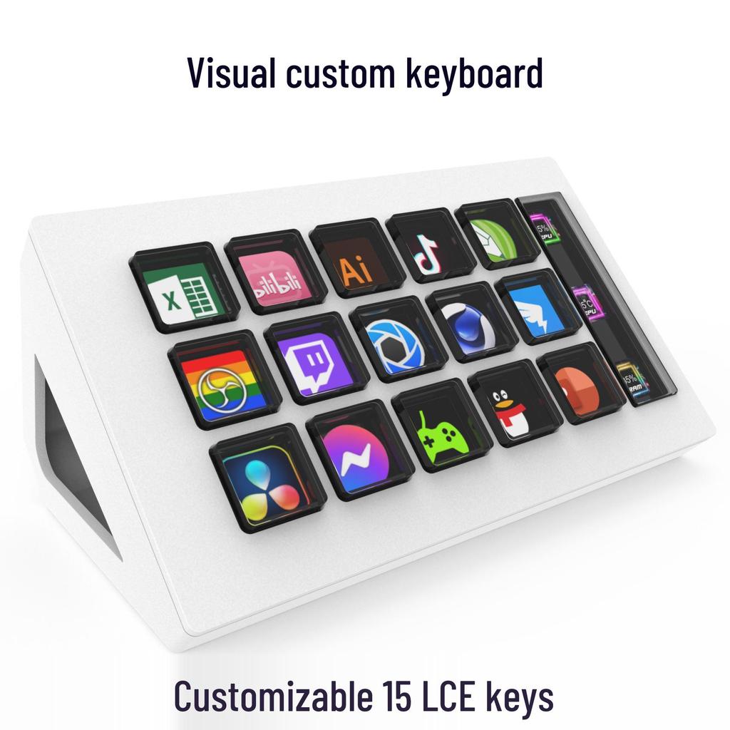 Vizualizovaný Vlastní Streamdeck: Stolní mini klávesnice s klávesovými zkratkami a makry