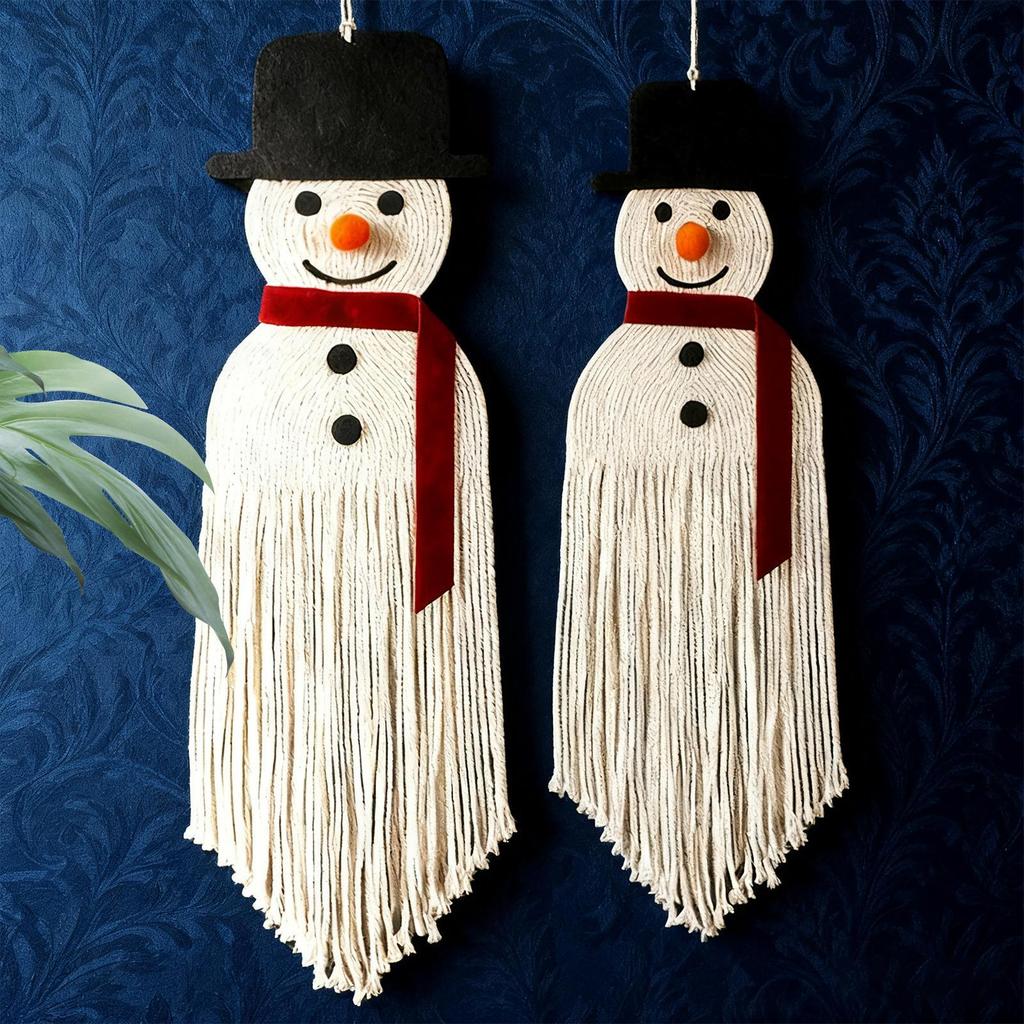 Macrame Decor Christmas Modern Decorations 2 Pieces Boho Tapestry For Home Living Room Bedroom Apartment Dorm Nursery Entryway