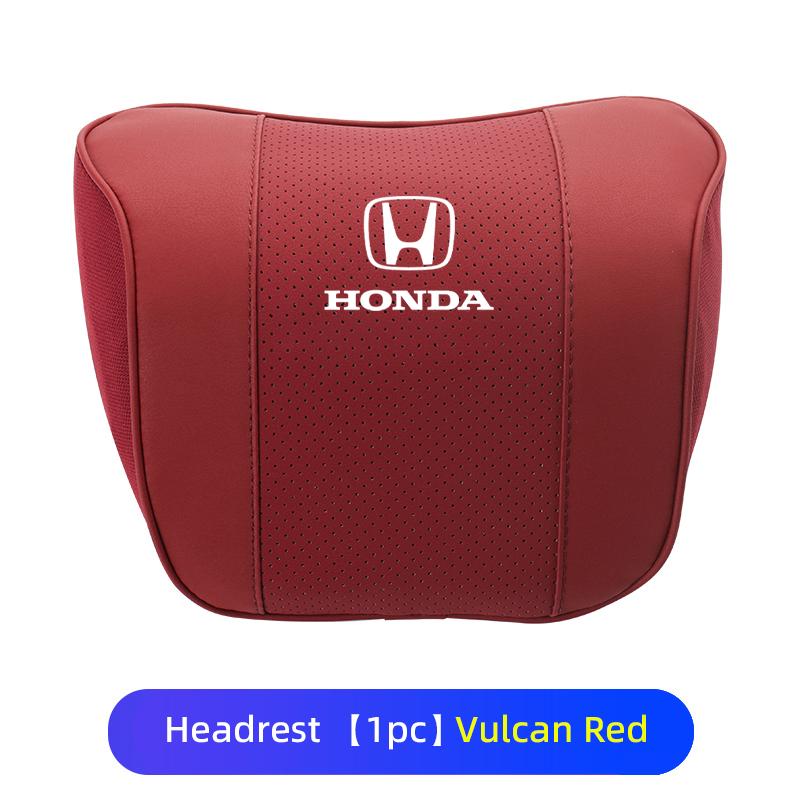 

Car Logo Headrest Lumbar Support PU Memory Foam Lumbar Cushion For Honda Civic Accord CRV HRV Pilot Fit Odyssey Legend Passport