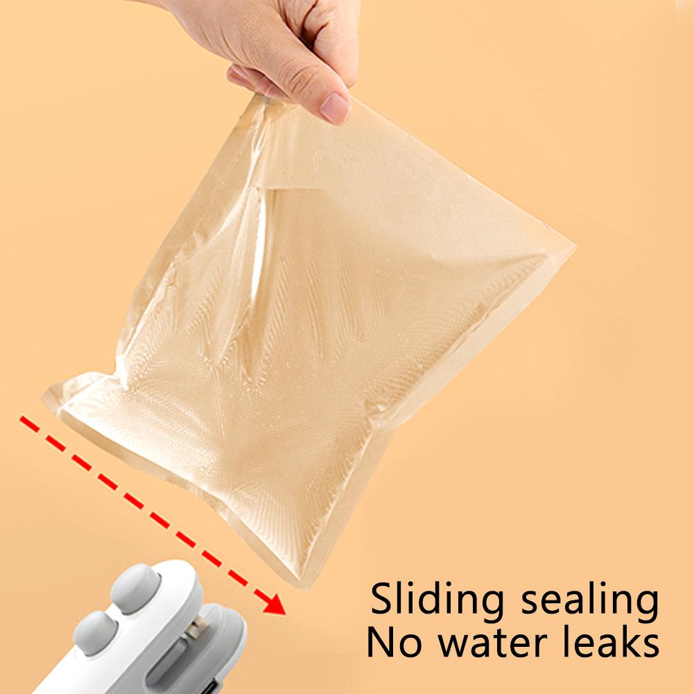 Mini Sealing Machine Portable Magnetic Mini Bag Sealer with Cutter Rechargeable Snacks Food Vacuum Heat Sealing Machine Resealer