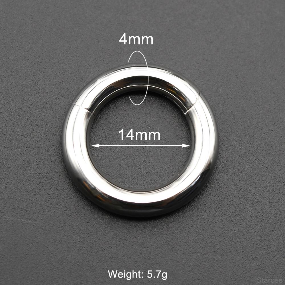 Glatte Scharnier-Segment-Creole aus Edelstahl 00G Große Größe Septum Clicker BCR PA Piercing Nasenring Ohrdehner Gewichte