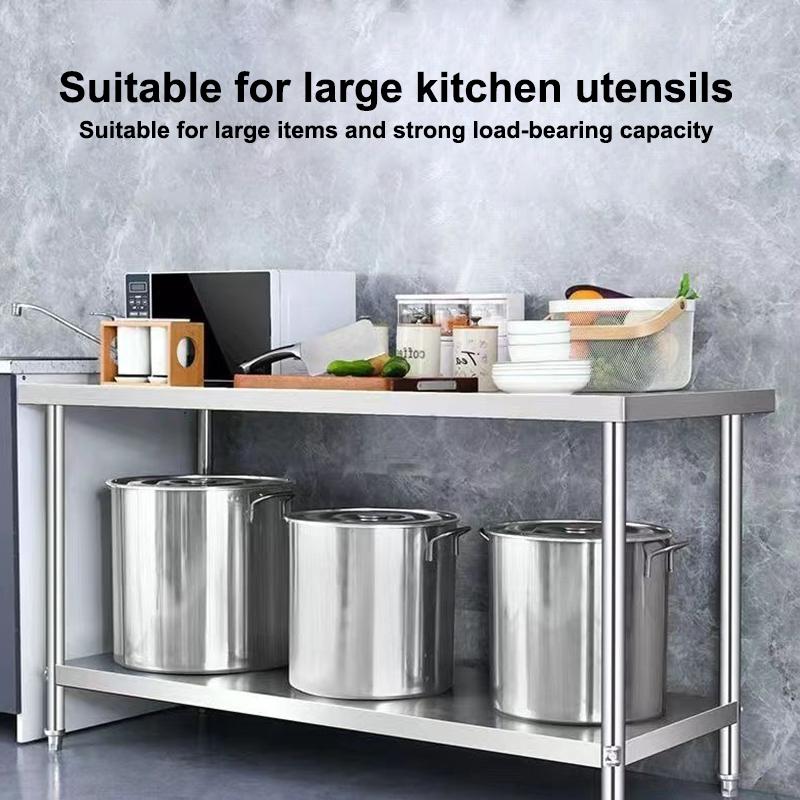 Stainless Steel Workbench Heavy-Duty Commercial Work Table For Kitchen Garage Workshop
