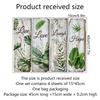 WOHAHA Wall Stickers, Stylish Plant Leaf, Green Wisteria Leaf, Nordic Wallpaper Sticker, English Text, Faux White Wood Grain, Peelable, Stylish Wall