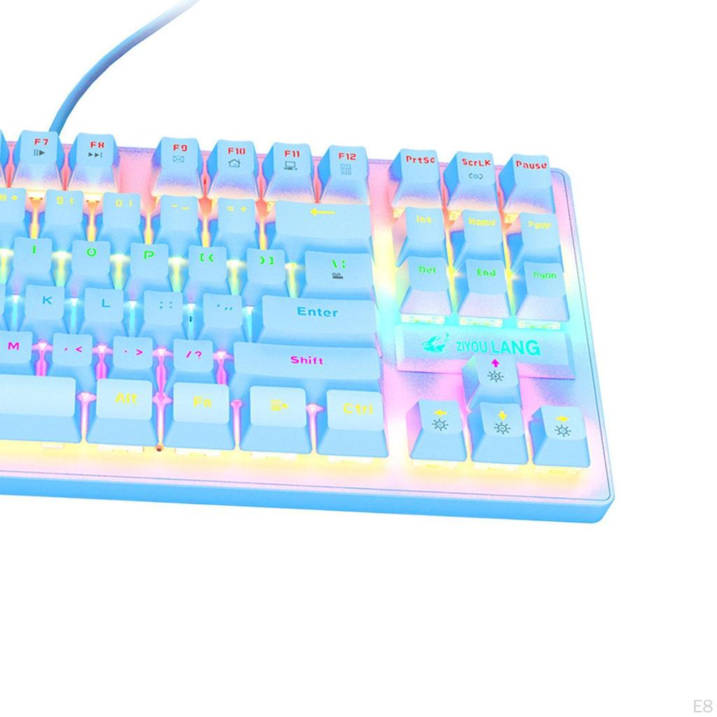 Mechanical Gaming Keyboard Anti-ghosting Detachable Panel Backlit Windows Gamer for Typing