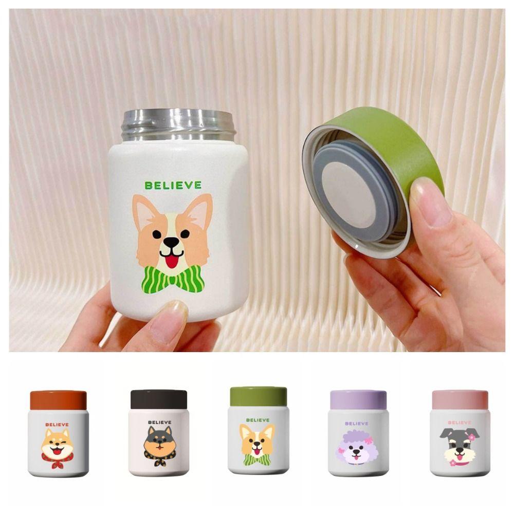 Insulated Mini Thermos Cup 180ml Thermal Coffee Mug Creative Cartoon Hot Water Bottle  Travel