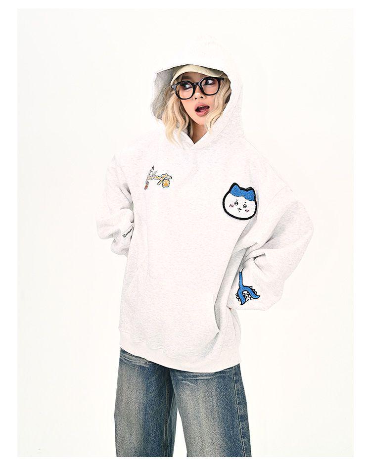 Women's Oversized Usagi Ko Hachi Velcro Hooded Sweatshirt - Autumn/Winter Edition