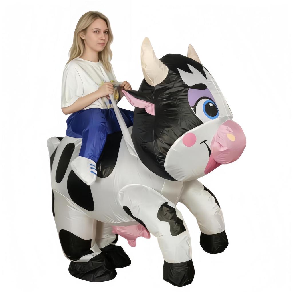 Inflatable White Cow Costume for Halloween & Easter: Cute, Creative, and Fun for Festivals & Pranks.