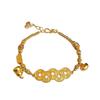 Gold-Plated Five Emperor Coins & Gourd Bracelet: Brings Wealth & Good Fortune
