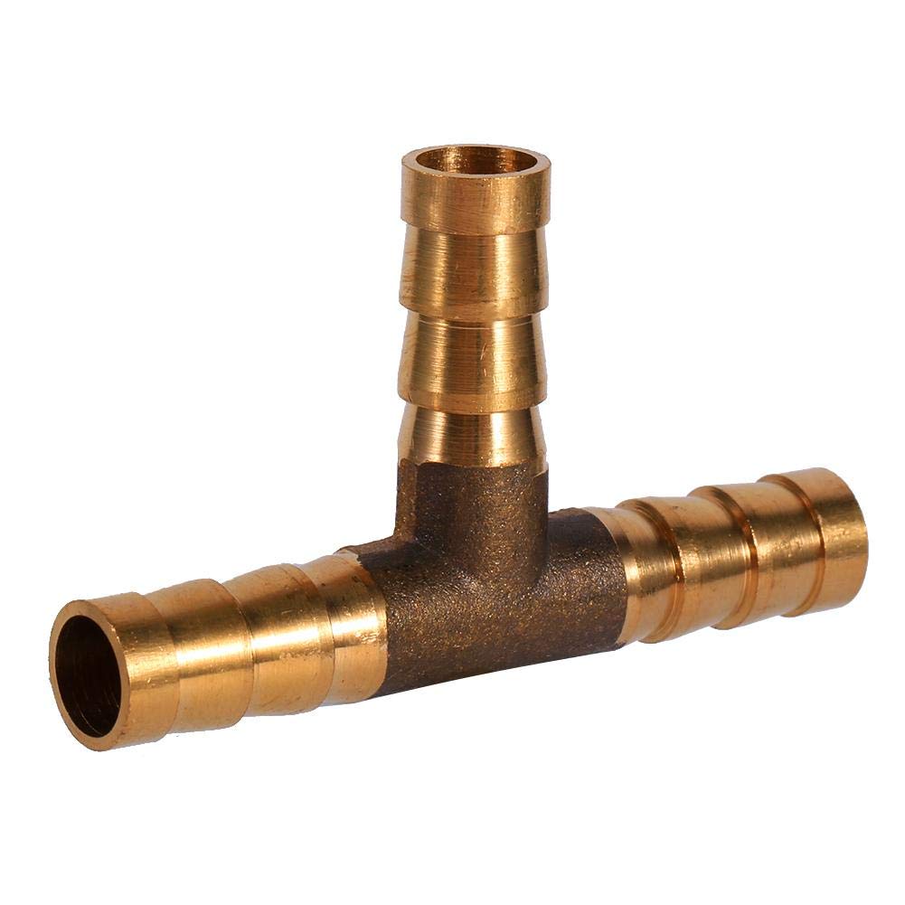

Keenso T Connector Fuel Brass Fuel Hose Joiner 3 Way Hose Joiner for Compressed Air Gas Pipe Fitting (8mm) 5x2.9cm