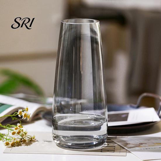Große Kapazität Vase Klare Blumenvase für Tischmittelstück Haus Innen Schreibtisch Dekoration Wohnzimmer Modern Glas Dekorativ Hochzeit Party Einweihung