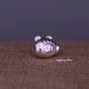 Sterling Silver DIY Beaded Cat with Fish Hat Braided Gemstone Cord