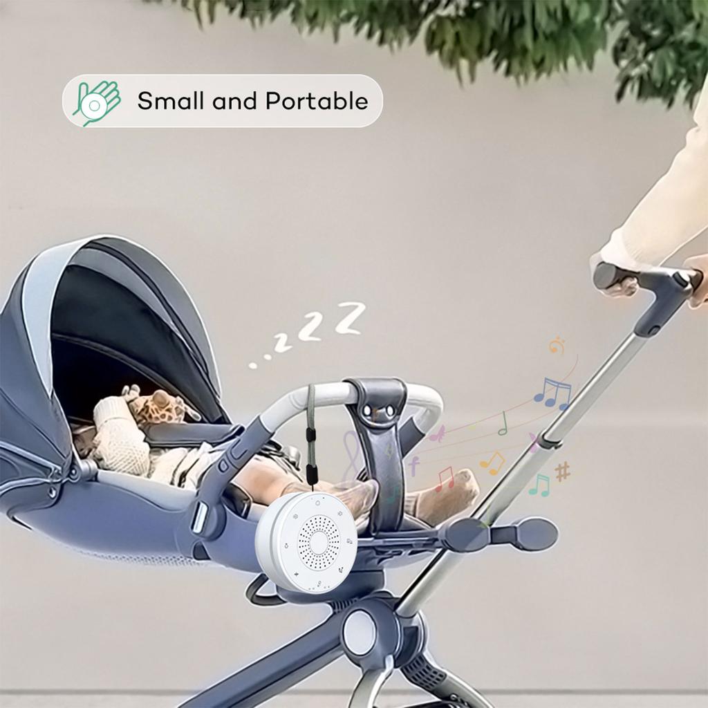 White Noise Machine for Baby Adults Portable Sound Machine with 30 Sounds 32 Volume Levels Rechargeable Timer Memory