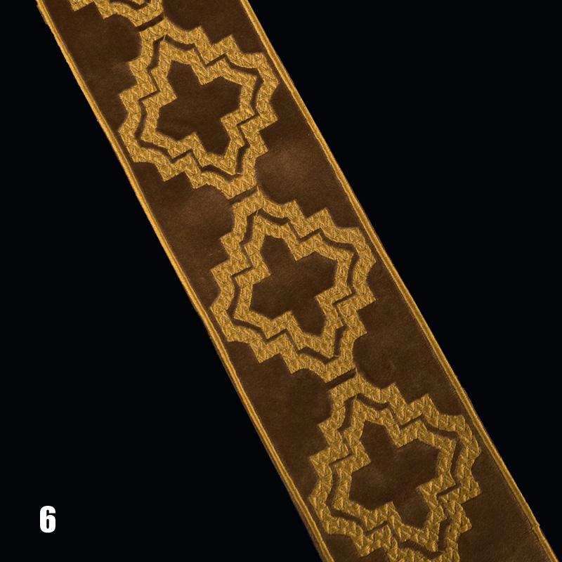 1Meter Vintage Totem Embroidered Jacquard Ribbon Braid Trim Woven Lace Fabric Diy Cushion Curtain Garment Hanfu Belt Accessory