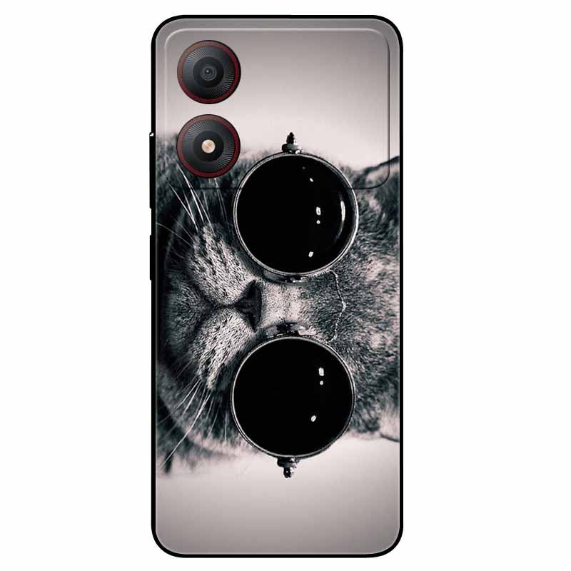 Pour ZTE Blade A34 4G Coque Anti-choc TPU Silicone Souple Housse de Téléphone pour ZTE Blade A 34 Funda Peinte pour BladeA34 Capa de Luxe