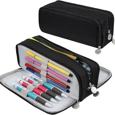 Big Capacity Pencil Case Large Storage Pencil Bag Pouch Marker 3 Compartment Stationery Pen Cases Holder for Adults Office Organizer Gifts
