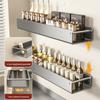 Wall Mounted Spice Rack Punch-free Kitchen Storage Shelf  for Kitchen Bathroom Storage