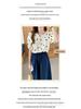 Women's Summer 2025 Polka Dot Chiffon Blouse - Short-Sleeved, Loose Fit, Round Neck, Korean Style