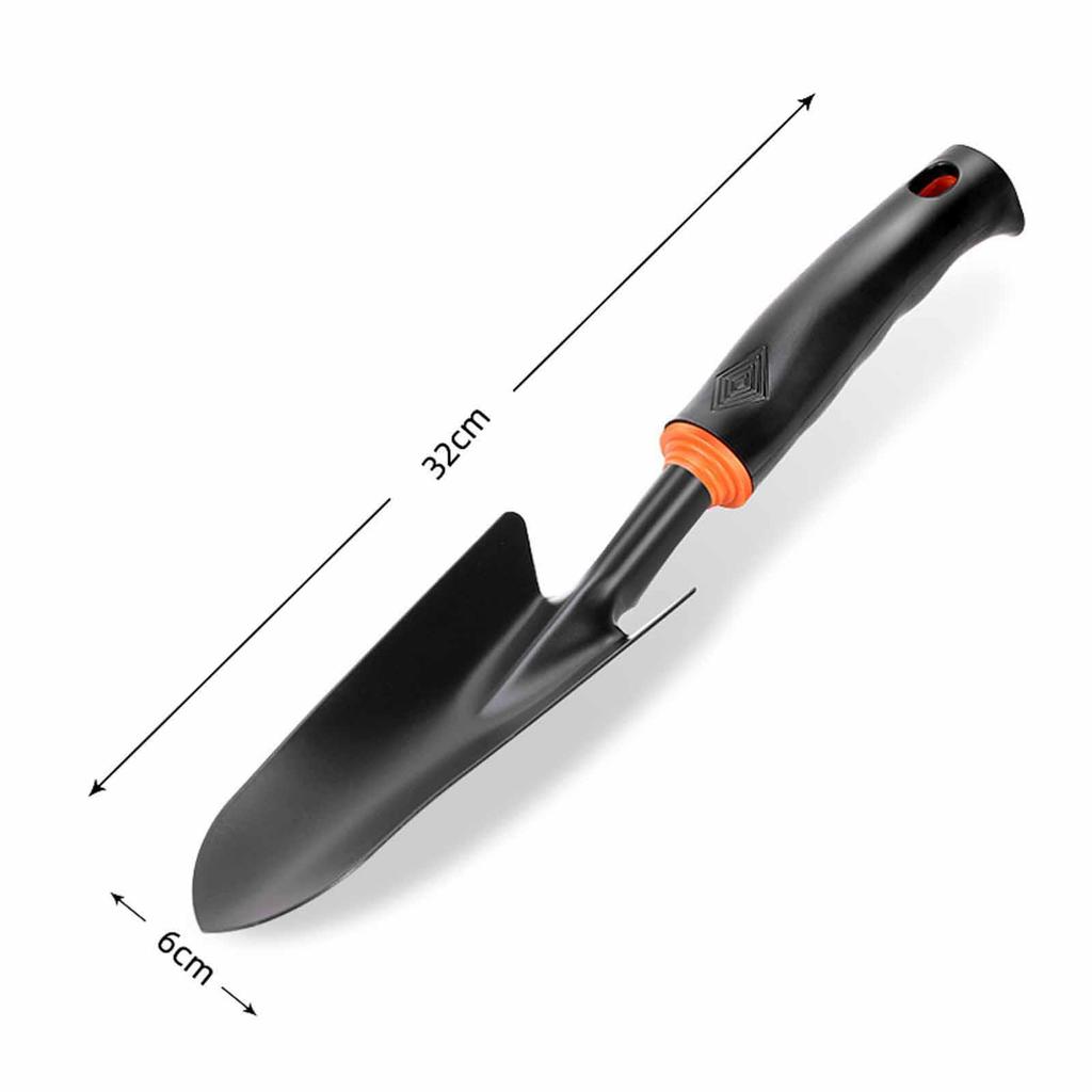 4Pcs Garden Tool Set Heavy Duty Ergonomic Handle Rake 3 Claw Tiller Gardening Hand Tools Hoe and Cultivator for Digging Weeding