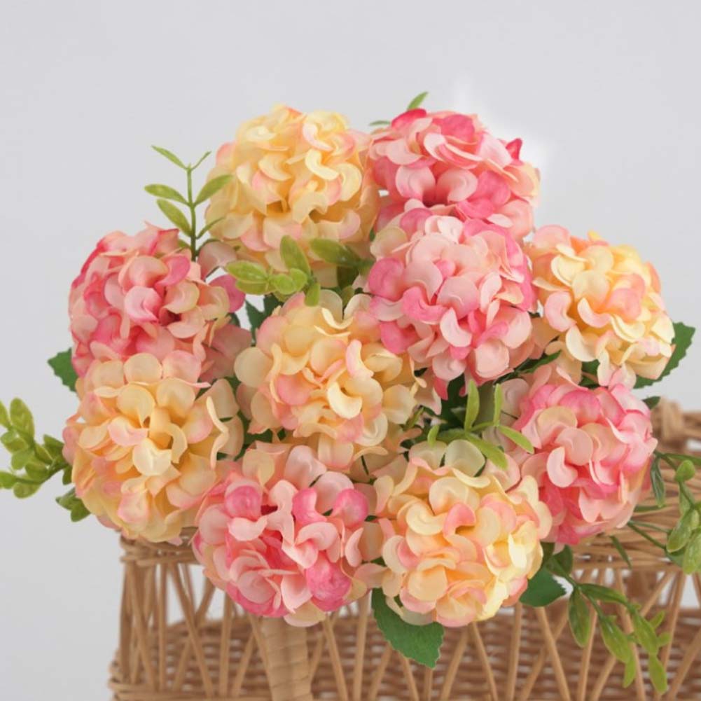 Artificial Hydrangea Silk Flower Bouquet Fading Resistant