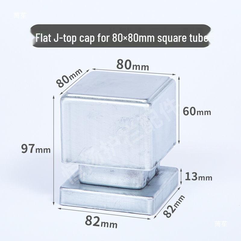 Wrought Iron Square Pillar Cap for Balcony Handrail and Fence Beautification