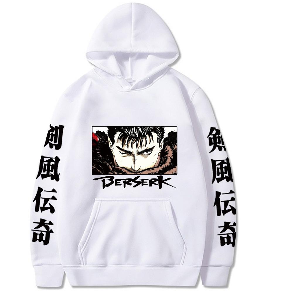 Japanese Anime Berserk Guts Manga Hoodie Sweatshirt  Autumn Winter Fleece Streetwear Tops