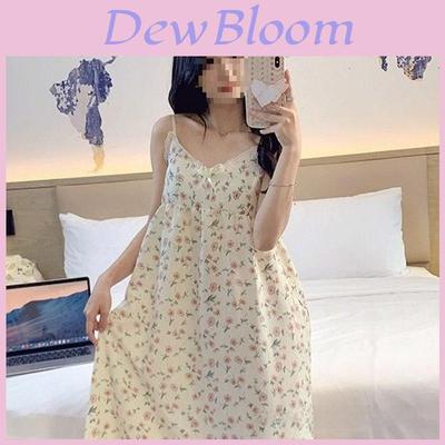 Summer Sleeveless Nightdress With Cotton Knit Fabric For Women Casual Homewear