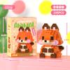 Mit Box Kleintier-Serie Bausteine, niedliche Formen, kreative Schreibtischdekorationen, Puzzlespielzeug Geburtstagsgeschenke für Jungen Mädchen