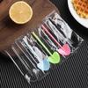 100pcs Heart-shaped Disposable Spoons Independently Packaged Dessert Ice Cream Jelly Pudding Spoon Food Grade Plastic Tableware