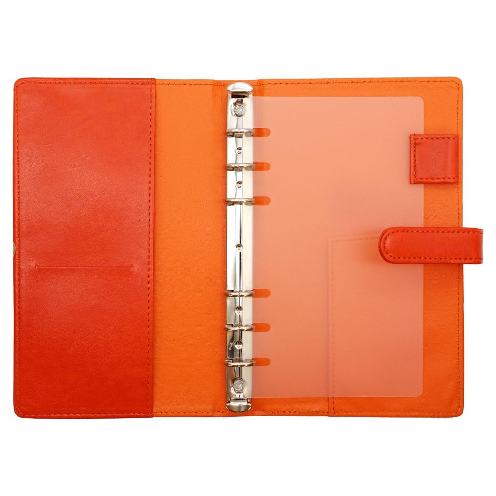 Gulfstream Systembibel PU-ring Diameter 15mm Anteckningsbok, Storlek, Läder, [Orange] GPU-6BB-03