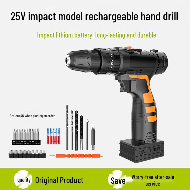 25V Cordless Electric Hand Drill with Lithium Battery