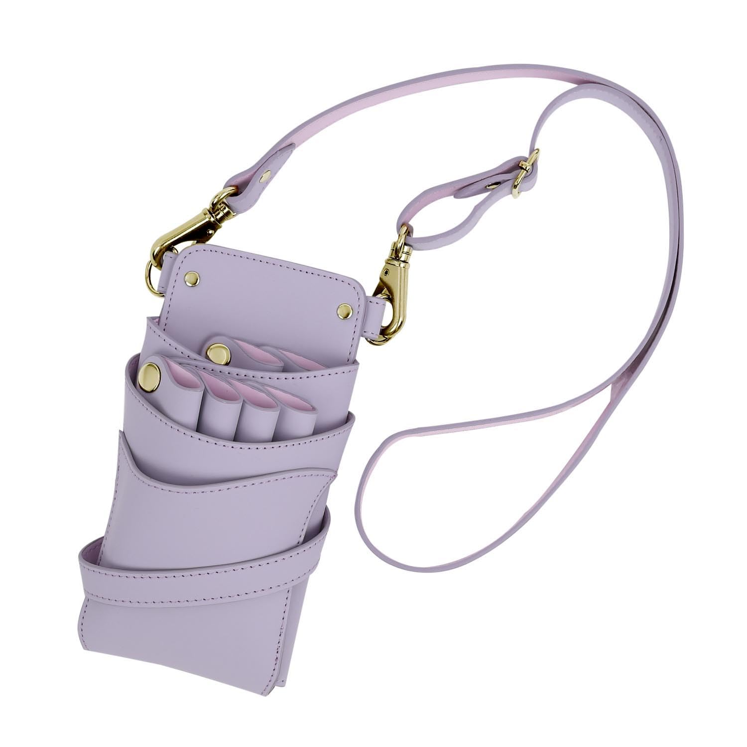 

DEEDS Product Sienna Scissor Matte Purple with Gold Hardware S-418 Case, 4-6 Scissors,