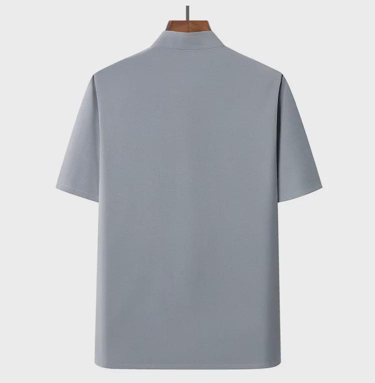 Men's Summer Short-Sleeve Tang Suit for Middle-Aged and Elderly