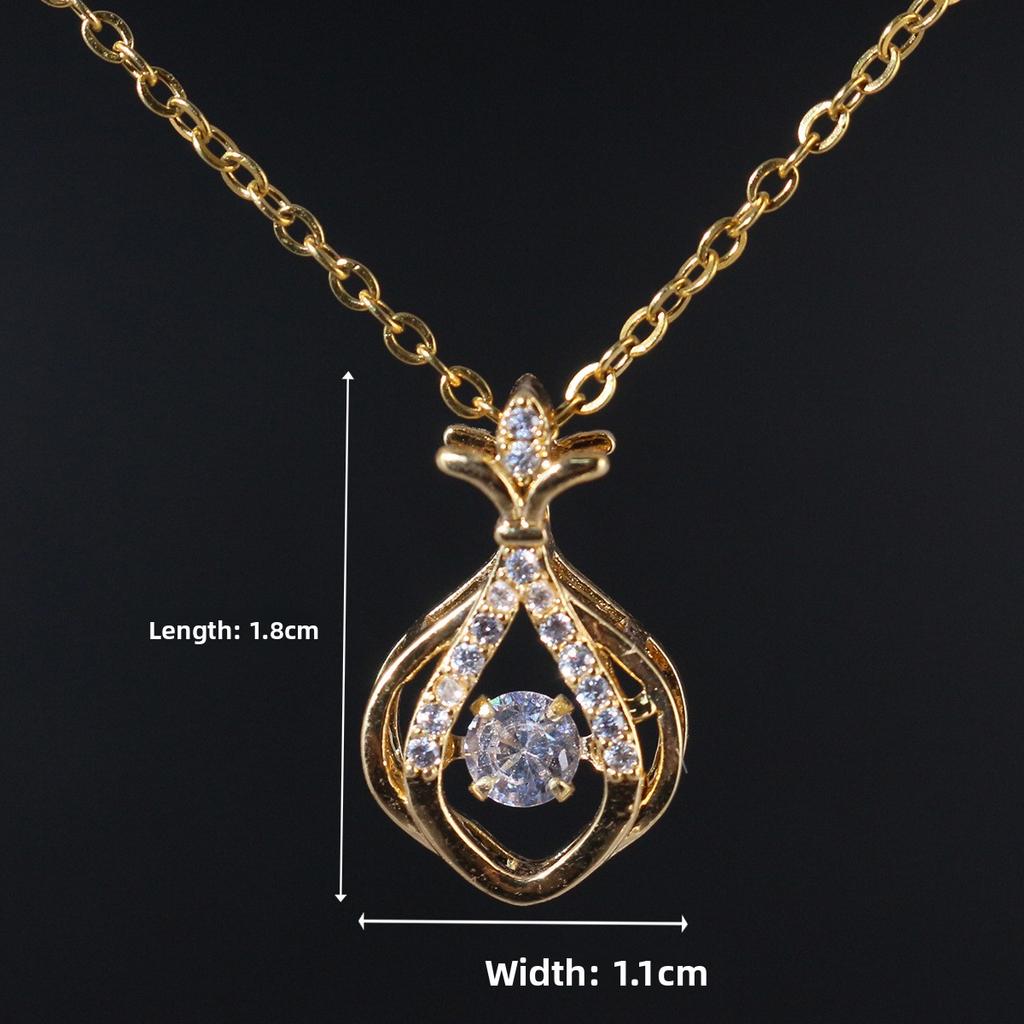 Halskette verblasst nicht Damen Sommer Intelligente Glückstasche Kleines Säckchen Liufu Perlenkette Damen Vielseitig Hochwertiger Titanstahl Schmuck