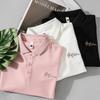 Letní pánské výšivkové polo pro střední věk a mladé, trendy, ležérní, univerzální, minimalistické tričko s krátkým rukávem