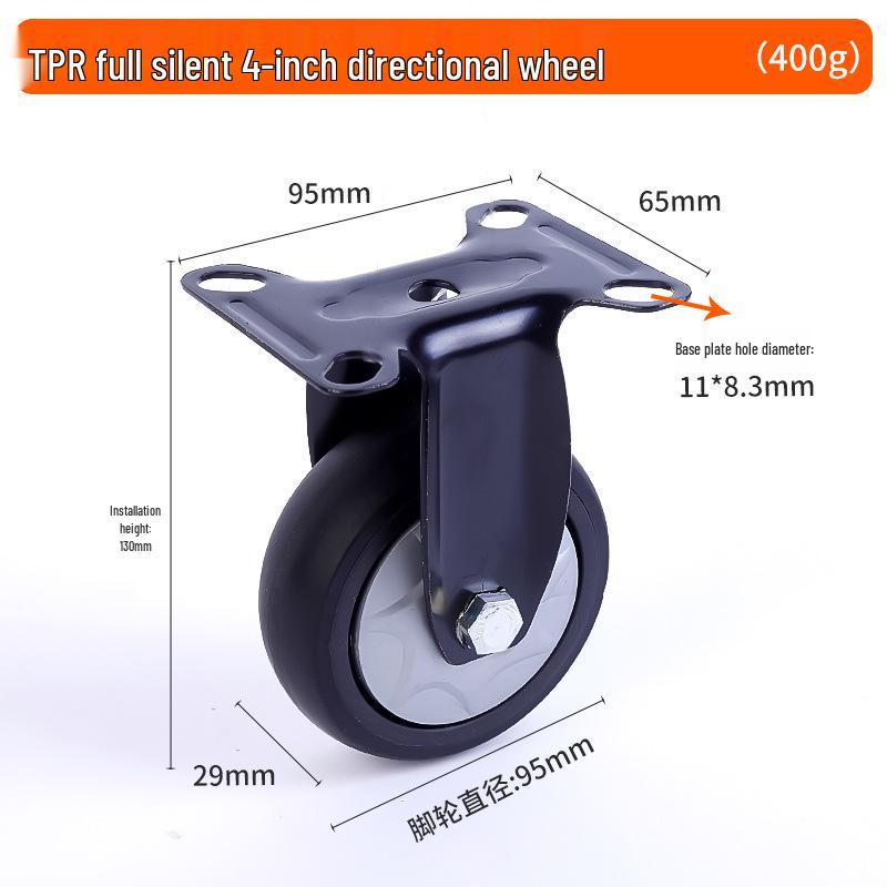 Stummes Gummirad mit mehreren Spezifikationen: Feststell- und Lenkrolle für Handwagen