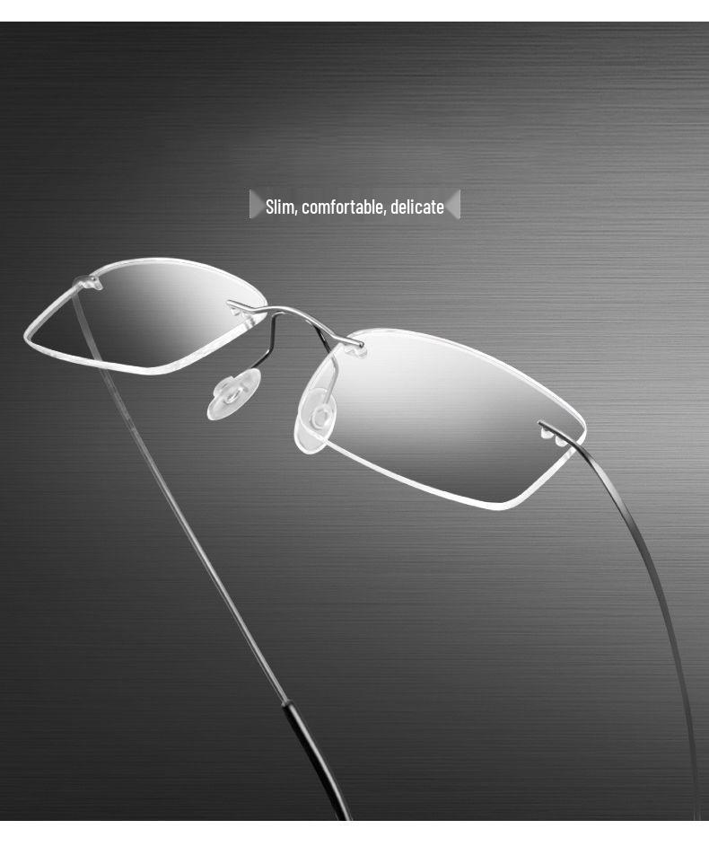 Ultraleichte randlose Lesebrille für Herren & Damen - Stilvolles High-End-Design für mittelalte und ältere Benutzer