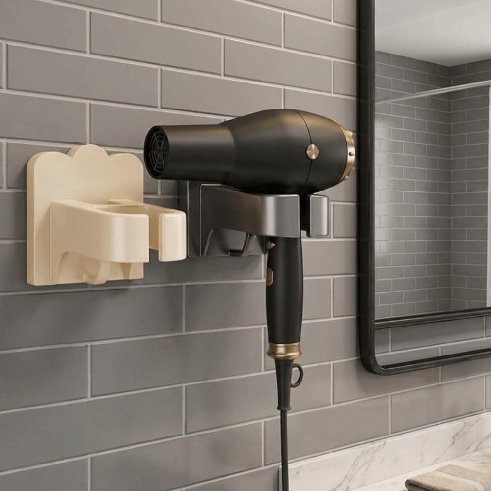 Punch Free Hair Dryer Rack Wall-Mounted Bathroom Shelf Simple Blower Holder Bathroom