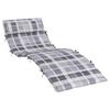 Sun Lounger Cushion Grey 180 x 60 x 4 cm Oxford Fabric